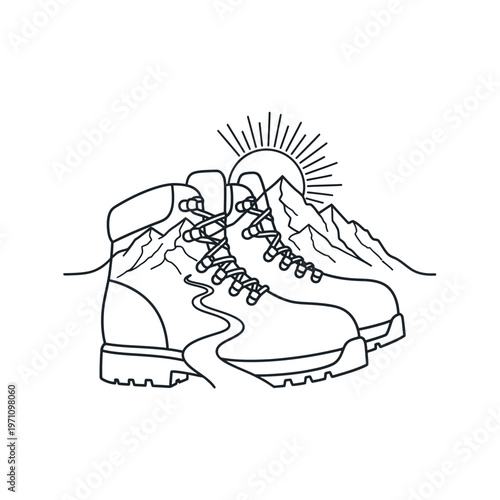 Hiking boots for outdoor adventure travel.