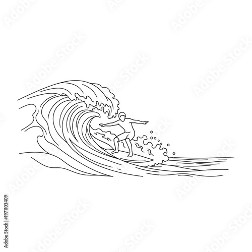 Man surfing on a wave board.