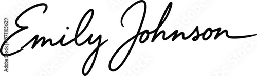 A signature of Emily Johnson written in black ink on a white background