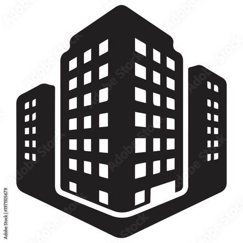 black city skyscrapers vector illustration