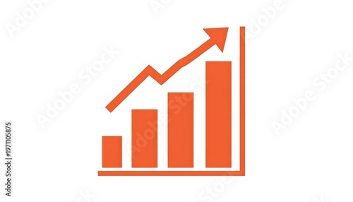 Orange Graph Showing Business Growth and Positive Trends. Free Download Orange Graph Showing Business Growth and Positive Trends. - GFXLoad