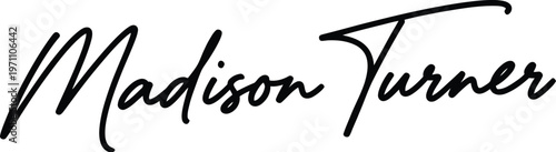 A elegant signature of Madison Turner in black cursive font on a white background
