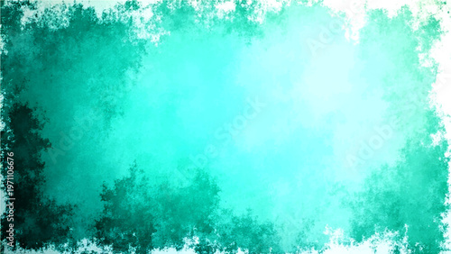 Vector An ethereal wash of vibrant turquoise and emerald hues swirls, a captivating display of layered brushstrokes with soft gradient effects and nuanced textures that evoke both serenity and energy.