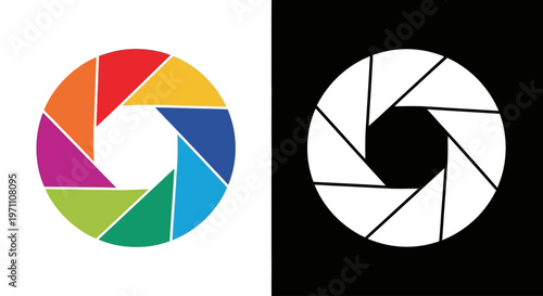 The Whisk_b0082413d516a6fbc804d3c3cc5dc9f8dr.ai shutter graphic shows colorful pie chart on white and monochrome on black