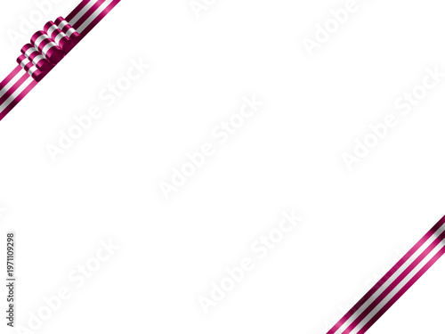 リボン波大、縞、斜F、12マゼンタ