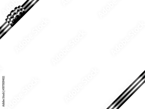 リボン波大、縞、斜F、19黒