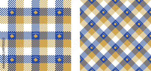kosovo pattern set. plaid background for decoration and etc. vector illustration