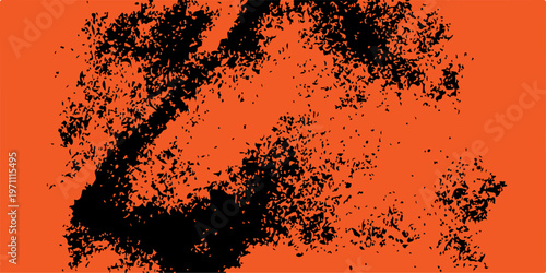 An abstract orange and red fire flame background vector illustration featuring a hot burning liquid lava texture and grunge pattern design of inferno energy