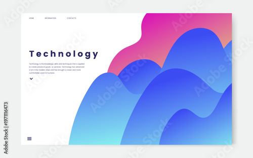 Technology and IT informational website graphic