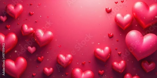 A beautiful hearts background in various shades of pink and red, perfect for Valentine's Day or romantic-themed projects , wallpaper, holiday
