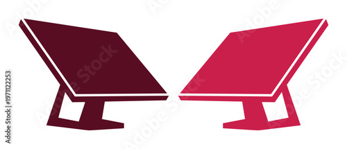 モダンな太陽光パネルのベクトルイラスト、再生可能エネルギーと環境保護のコンセプト、クリーンエネルギー技術の象徴、持続可能な未来への投資