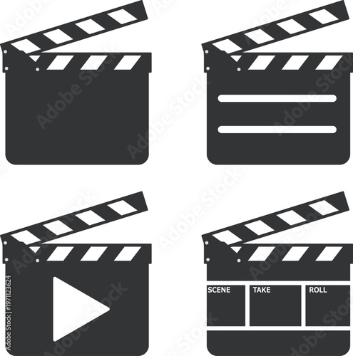 カチンコ　アイコン　セット