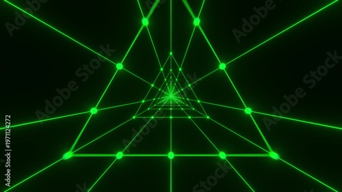 Abstract Background With Green Glow Lines