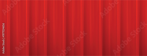 Vibrant red theater curtain backdrop background vector