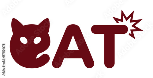 遊び心のある猫のロゴデザイン、シンプルでモダンなペット関連ビジネスのアイコン、動物のキャラクターをモチーフにしたブランディング用ベクターイラスト