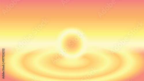 Vibrant sunset with radiant glow desktop wallpaper vector
