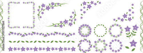 キキョウのフレームと装飾セット