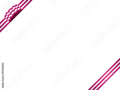 リボン波大、縞、斜F、m12マゼンタ