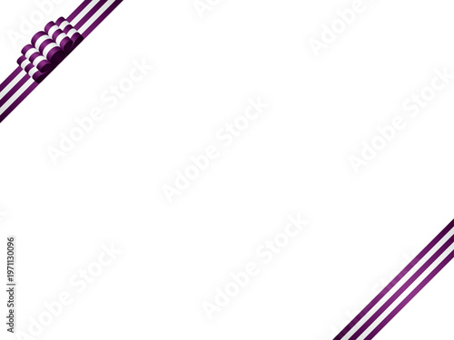 リボン波大、縞、斜F、m13紫