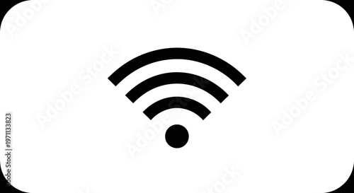 Wireless network icon on white background for connectivity and digital access