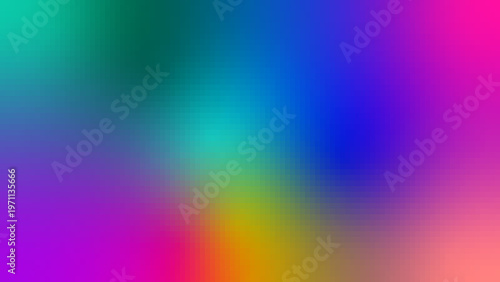 Abstract Vibrant Holographic Gradient Background, Smooth Blurred Colorful Mesh Fluid Texture For Modern Graphic Design And Web Layouts
