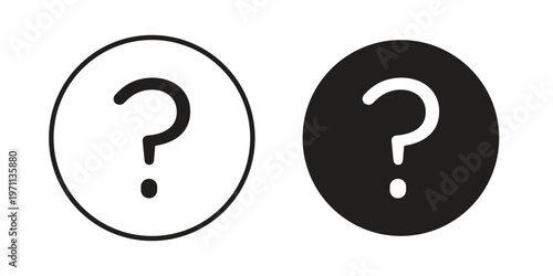 Question icon set, collection of icon in editable strokes and flat versions