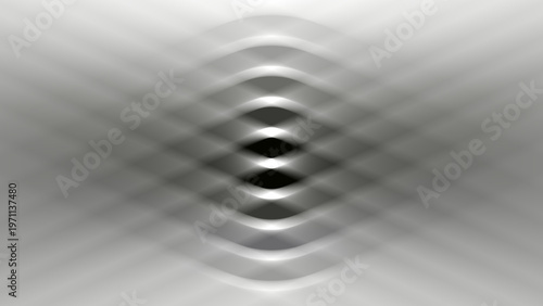 Abstract grayscale optical illusion creating geometric wave patterns