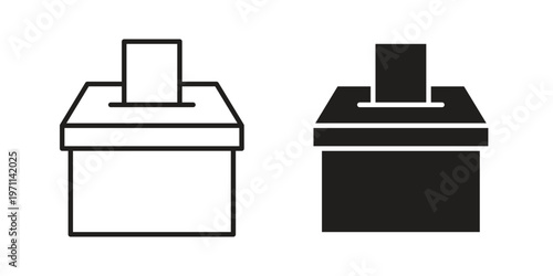 Voting icon set, collection of icon in editable strokes and flat versions