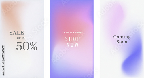 Social media marketing banner vector set abstract background