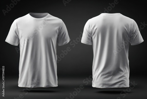 Wallpaper Mural Blank white cotton t-shirt mockup with smooth texture and casual style Torontodigital.ca