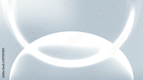 Abstract glowing white arcs desktop wallpaper vector