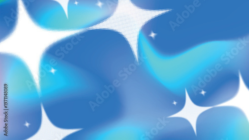 Abstract blue starry desktop wallpaper vector
