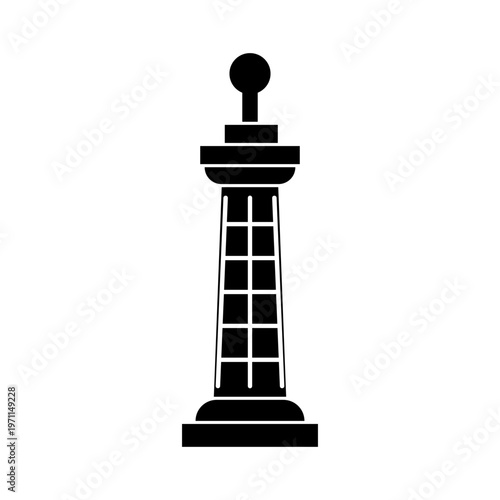 Classical Column Icon Silhouette.