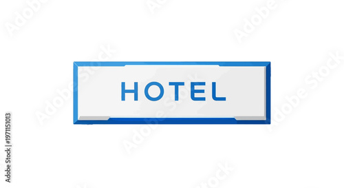 Hotel navigation button or sign for online booking