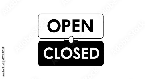 Open and closed sign indicating business status