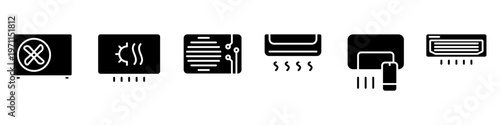Air conditioner icon vector set. Conditioner illustration sign collection. climate control symbol.
