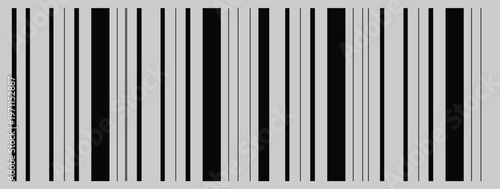 Minimalist barcode icon for product labeling and inventory scanning. Retail and logistics vector symbol