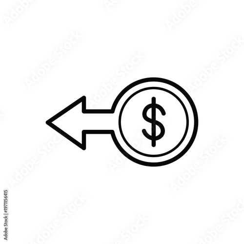 Receive Money Icon – Incoming Payment UI Line Icon