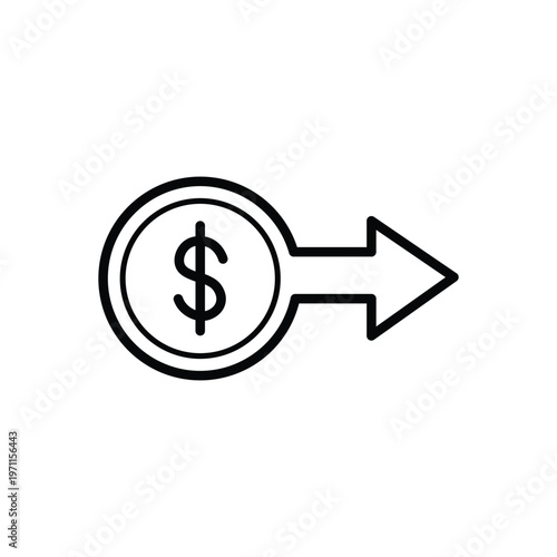 Send Money Icon – Payment Transfer Outgoing UI Line Icon