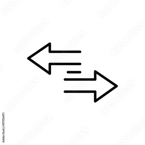 Transaction Icon – Money Transfer Arrows UI Line Icon