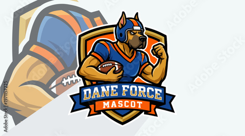 Dane Force Football Team Mascot.