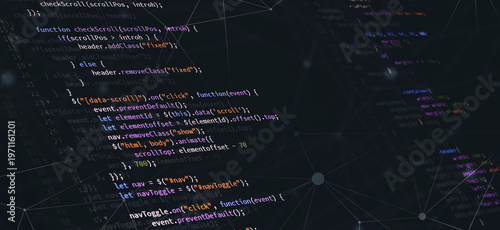 javascript web coding mixed media banner