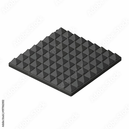 Sound absorbing pyramid foam panel designed for professional studio acoustics and noise control, ideal for enhancing audio clarity in broadcast and recording environments