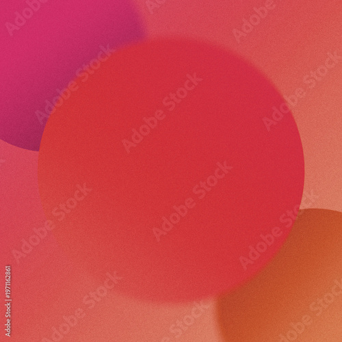 Abstract Geometric Circle Shapes Grainy Gradient Background JPEG Illustration Soft Overlapping Orbs Warm Tones Artistic Design