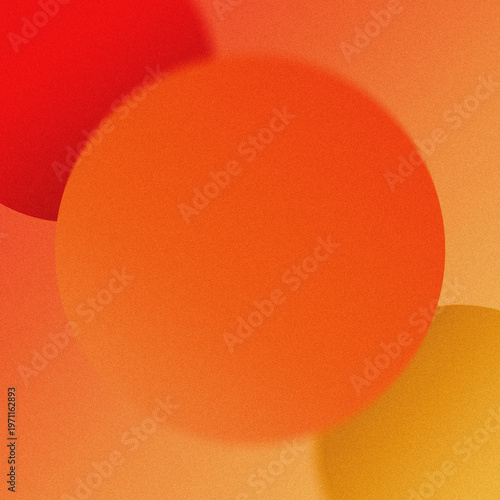 Abstract Geometric Circle Shapes Grainy Gradient Background JPEG Illustration Soft Overlapping Orbs Warm Tones Artistic Design