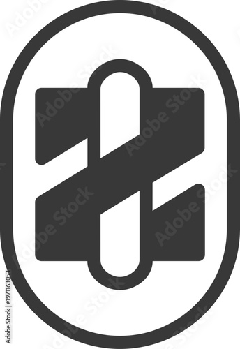 the logo consists of the letter O Z. Abstract, outline and elegant.