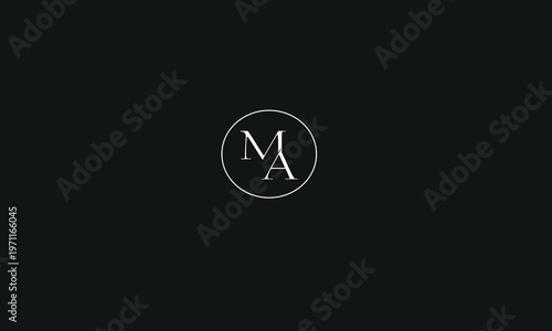 AM, MA, A,M Abstract Letter Logo Monogram	