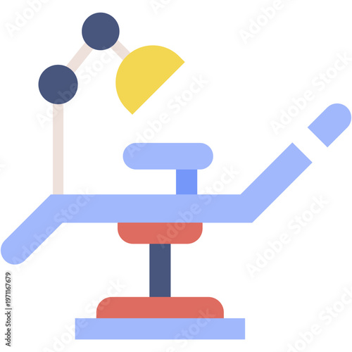 Dental Chair Vector Icon for Odontology and Healthcare