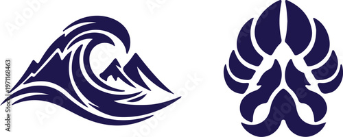 Rising financial growth chart with upward trend in dark blue and white