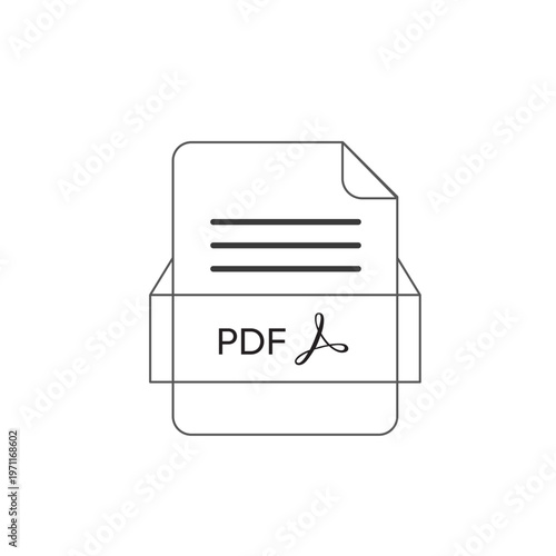 PDF Stylish File Extension Document Icons Set For Modern Business Applications